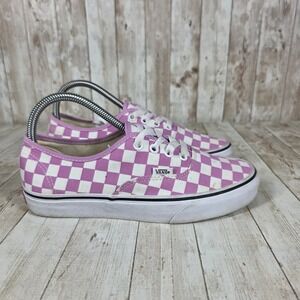 Vans Authentic Checkerboard Lavender Purple White Shoes Women's Size‎ 7.5